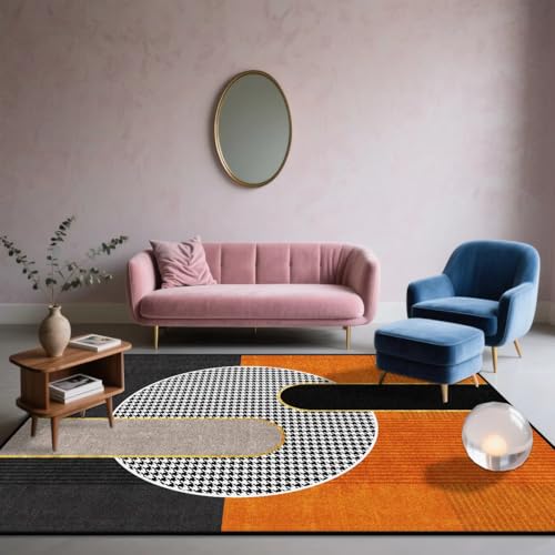 Tapis de style art abstrait moderne lavable et antidérapant - 2