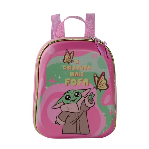 MOCHILA INFANTIL STAR WARS GROGU ROSA - DIPLOMATA - 3861BX24