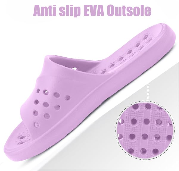 Shower Shoes for Womens Mens Massage Pool Slides with Arch Support Quick Drying Beach Sandals Non Slip Summer Bathroom Indoor House Slippers with Drain Holes3