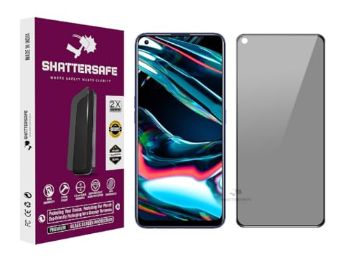 Image of Anti-Spy Privacy Tempered Glass Compatible For Realme 7 Pro / X7 [Pack of 1]. 9H Hardness, Anti-Scratch, Edge-to-Edge Protection With Easy Installation Kit & Case Friendly Fit.
