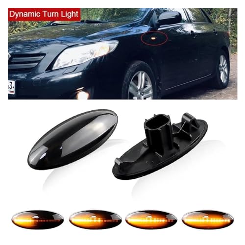 Wskaźnik lusterka LED kierunkowskaz dynamiczny znacznik boczny - lampa sekwencyjna do Yaris Vitz XP90 RAV4 XA30 MK3 Auris E150 Corolla