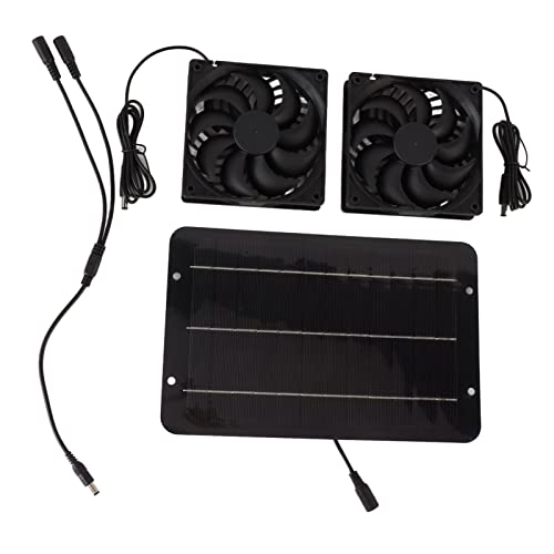 Extractor de aire solar 10W 12V Rengue con panel epoxi impermeable para gallineros e invernaderos 4