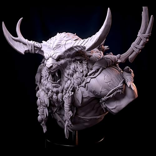 Busto de resina orco 1/10 miniatura de fantasía gris para montar y pintar