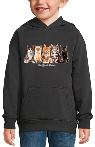 Sweat à capuche chats enfant Be Different en coton confortable pour fille et garçon