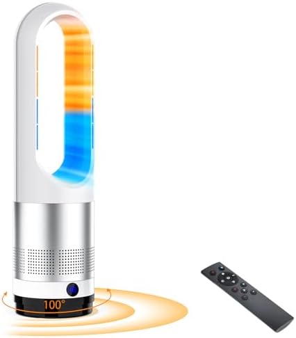 （13:00時点） セラミックヒーター 【冬新定番・羽根なし・泠暖兼用】ヒーター 暖房器具 省エネ 電気 3段階温風+8段階送風 100°首振り 9Hタイマー 静音 DCモーター 節電 リモコン操作 泠暖房 40W/1100Ｗ 大風量 速暖 過熱保護 転倒OFF 足元 スリム 暖房 セラミックファンヒーター お手入れ簡単 寝室 洗面所 脱衣所 トイレ リビング 家庭用 電気ストーブ PSE認証済(ホワイト)