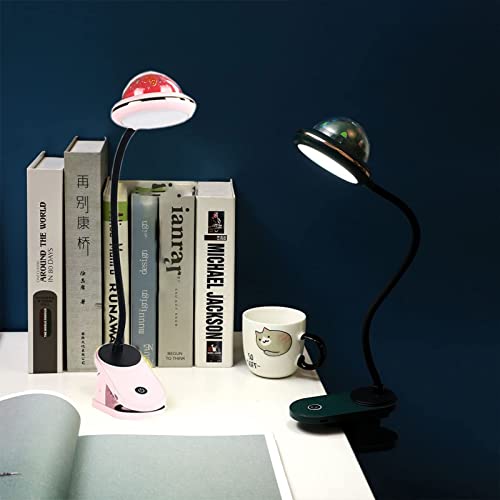 Led Folding Book Light For Reading In Bed, 2W Dimmable Reading Lamps For Kids, With Mini Projector Lamp Night Light Usb Rechargeable, 6000K Cool White Touch Control For Bedroom Living Room (Pink)Jbz #TOP5