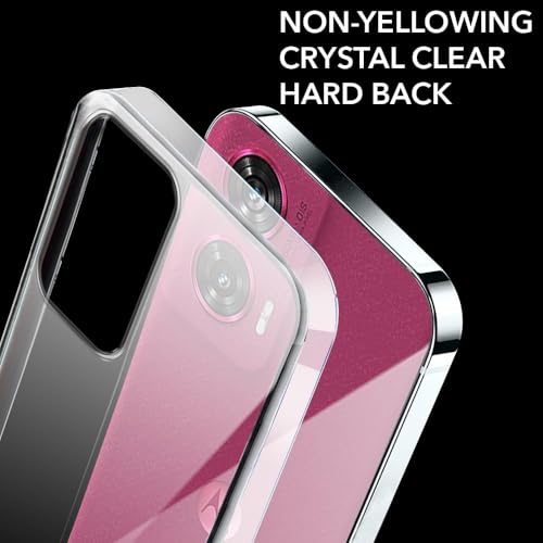 Image of DIZORO Compatible with Motorola Moto Edge 50 Fusion 5G Back Cover Case Clear,[ Anti Yellow ][Military Grade Protection] Hard PC Back Cover Transparent