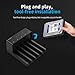 ORICO USB 3.0 5 Bay Hard Drive Docking Station with Offline Cloning for 2.5/3.5 SATA HDD SSDs Max Up to 90TB Plug and Play Flat-Down-6558US3-C