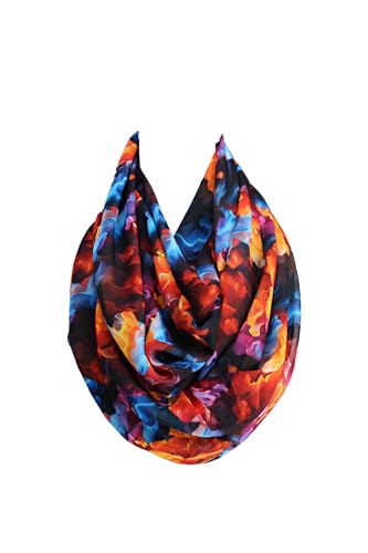 Etwoa Colorful Abstract Infinity scarf Circle scarf Loop Scarf4