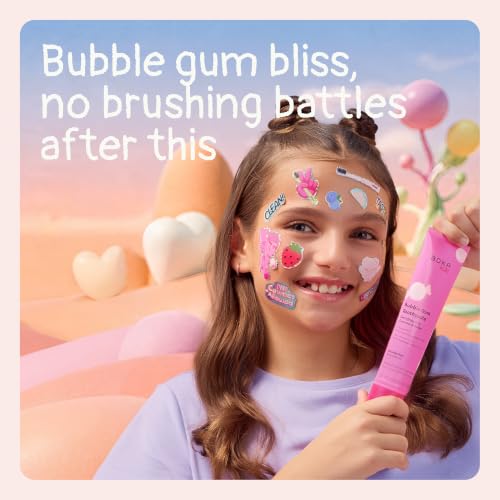 Image of Boka Kids Toothpaste - Fluoride Free Nano Hydroxyapatite Toothpaste | Kids Oral Care - Bubble Gum - 4 Oz, 1PK