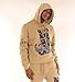 SCREENSHOT-H1122 Mens Urban Hip Hop Premium Fleece Hoodie - Head Lifting Paisley Cartoon Teddy Bear Fashion Hooded Sweatshirt-Light/Khaki-3XLarge