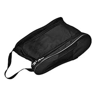 Golfschuhtasche, Atmungsaktive Schuhtasche Multifunktions für Golfzubehör(Schwarz)