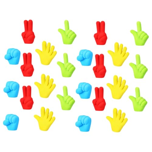 NUOLUX 36個 頭剪刀モチーフの消しゴム ユニークな指型デザインで楽しい文房具 学生 教師向け携帯用筆消しゴムトップキャップ