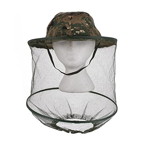 TOPIND Angelhut mit Netznetz, Camouflage, für Angler und Imkerei, Einheitsgröße grün Cover