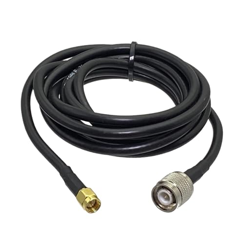 Kensut?n RG58 TNC�I�X�v���O - SMA�I�X�v���O �X�g���[�g�������C���[�q RF�W�����p�[�s�O�e�[���P�[�u�� 6�C���`�`20m(2M)