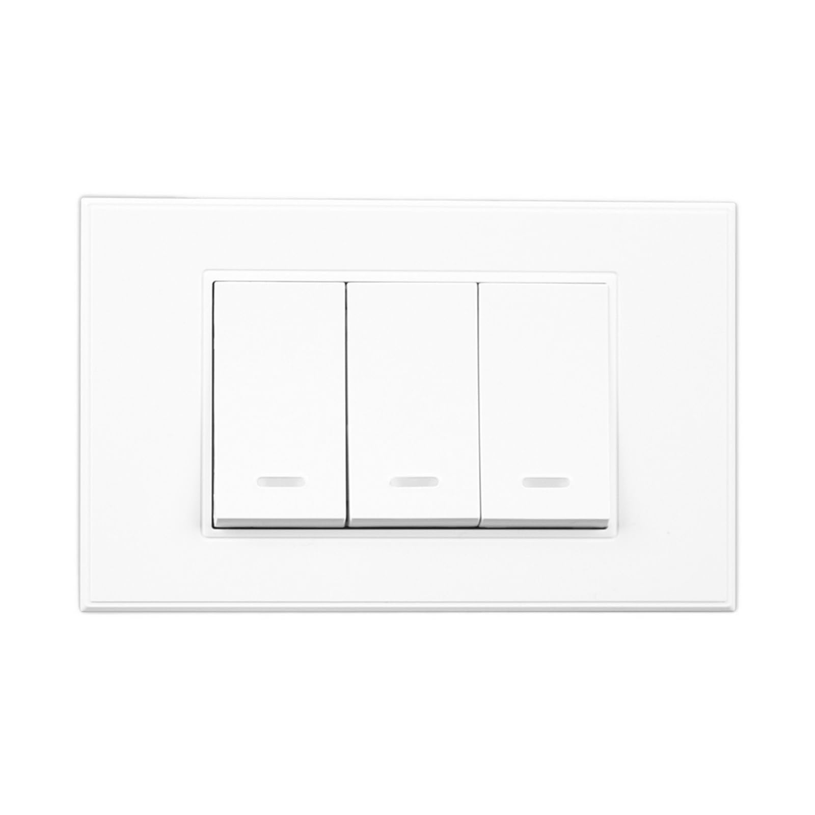 Interruptor Zigbee de 110-220V, Interruptor de luz Inteligente sin Cable Neutro, botón pulsador, Control de Voz, Interruptor de Pared for Asistente de Google Alexa (Color : 3 Gang)