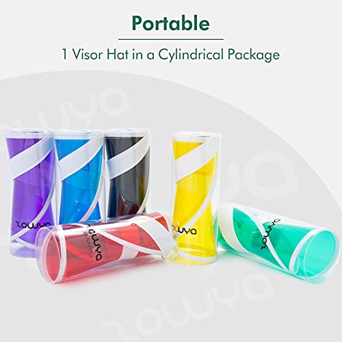 Zowya Pvc Sun Visor Hats For Women Men Plastic Visor Caps Clear Tennis Beach Cap Uv Protection Adjustable Candy Color Green thumb #4