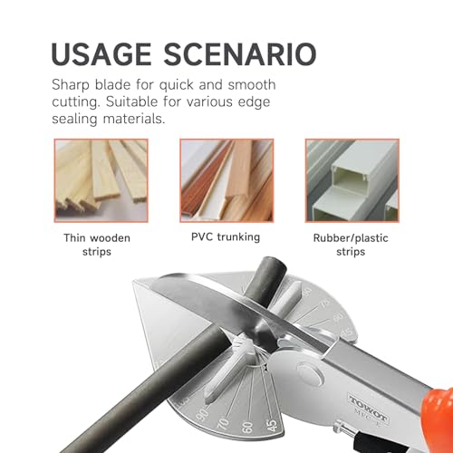 Image of TOWOT Sharp Multi Angle Miter Shear Cutter, Adjustable at 45 To 135 Degree With Safety Lock Hand Tools for Cutting Plastic, PVC and Molding Trim