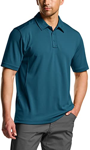 image for CQR Men's Polo Shirt, Long and Short Sleeve Tactical Shirts, Dry Fit L