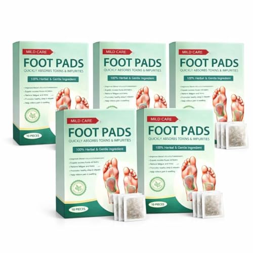 Image of Detox Foot Pads for Weight Loss Support | Natural Ingredients for Sleep Aid, Pain Relief & Toxin Removal | Bamboo Vinegar Detox Foot Pads with Acupoint Micro-Massage Technology | Overnight Foot Patch for Men & Women (PACK OF 5)