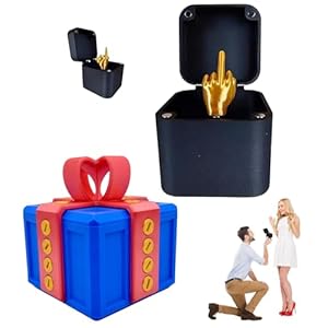 Set van 2 geschenkdozen, middelvinger, noying geschenkdoos, kastschroef-geschenkdoos, echt saaie geschenkdoos, cadeaupapier, farce box, kantoor en