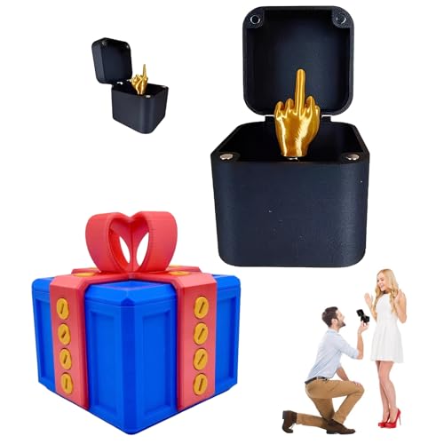 2 unidades Spoof-Geschenkbox, Mittelfinger Box, Annoying Gift Box, Prank Screw Surprise Box, wirklich Nervige Geschenkbox Neuheit Geschenkpapier Box Streich Office e Wohndekoration Fun Prank Gift