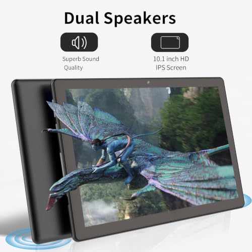 Image of 10 in Android Tablet 64GB+1TB, 1280x800 IPS Dual Camera 6000mAh (Black)
