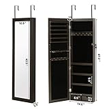 RISAR Jewelry Cabinet Wall/Door Mounted...