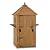 MCombo Large Outdoor Storage Shed with Lockable Door and 6 Shelves, Outside Tall Tool Wooden Cabinet with Double Foldable Tables for Patio Yard Lawn 2645 (Natural)
