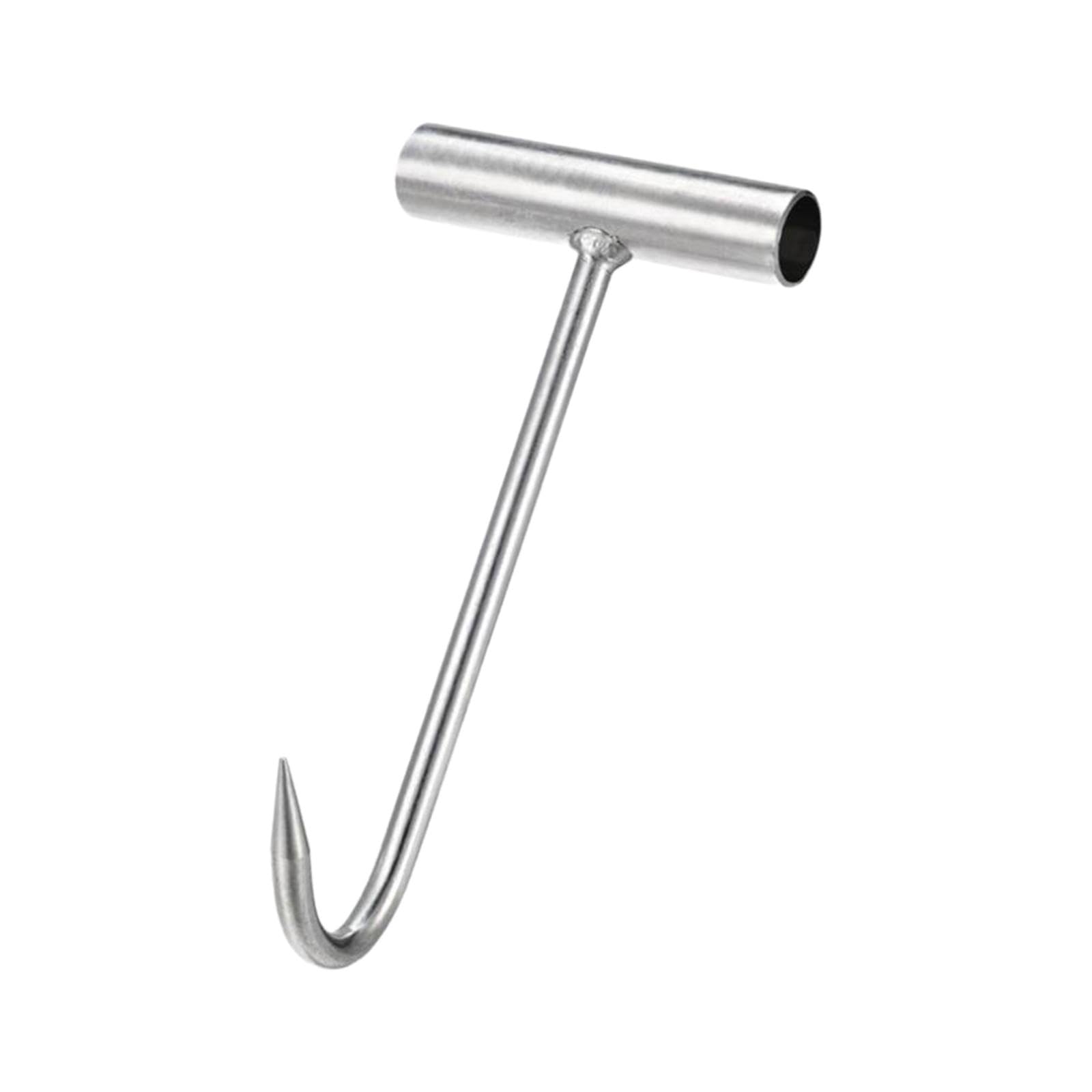WOVEBIUS Manhole Hook Tool Lifter Sewer Rolling Doors Lifting Versatile Lifting Hooks 30CM,Silver