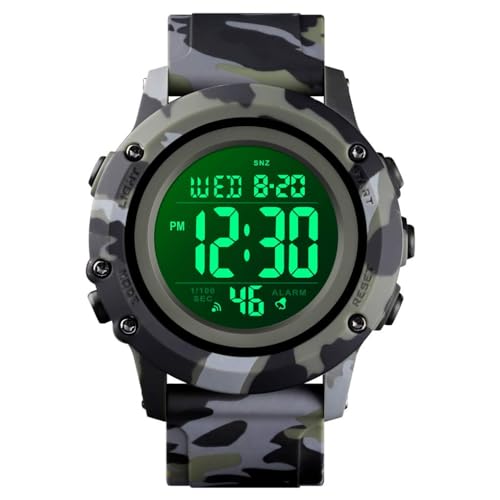 CKE Men's Digital Sports Watch Large Face Waterproof Wrist Watches for Men with Stopwatch Alarm LED Back Light3