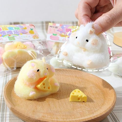 2PC Taba Cat Squishy Squeeze Toys, Taba Cat Hamster Squishy, Pinch Family Squishy, Fidget Toys Suitable Adults Kids