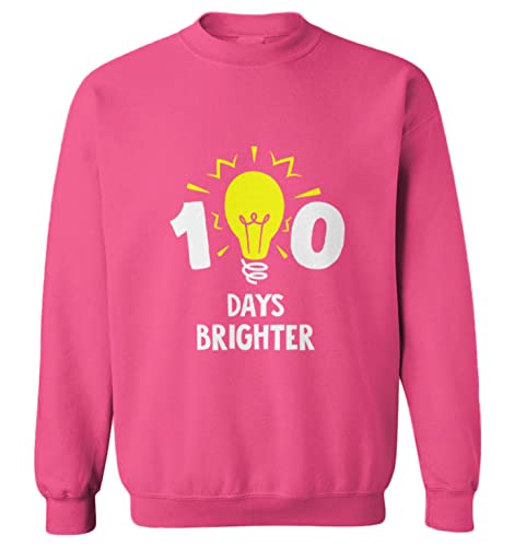 Tcombo 100 Days Bighter - Lightbulb Bright Toddler Fleece Crewneck Sweater