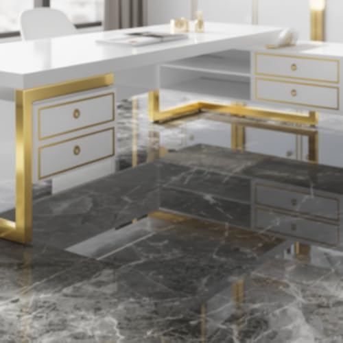 Image of Lakdi The Furniture Co Luxury L-Shape Director Office Table - Premium Glossy Executive Desk with Integrated Drawers and Unique Modern Design - LDL-710