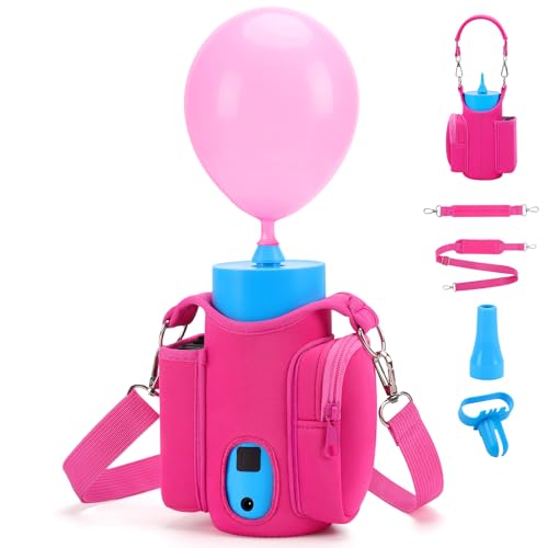 Rechargeable Balloon Pump, Portable Cordless Balloon Inflator with Carry Bag,