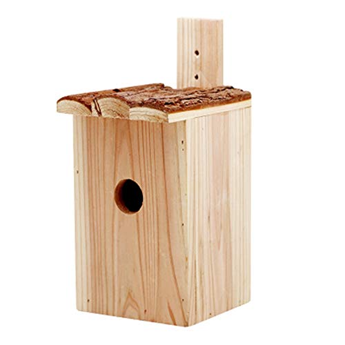ANSTRK Bird Feeder Outdoor Wood Birdhouse For Small Bird Cabin Birdhouse Outdoor Decoration Perfect Gifting Option For Kids Retro Arts And Crafts Country Cottages Bird House Welcome Decorative Hand