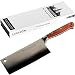 LedgeON 7" Professional Cleaver - Pro Series - High Carbon Stainless Steel Blade - Wood Handle