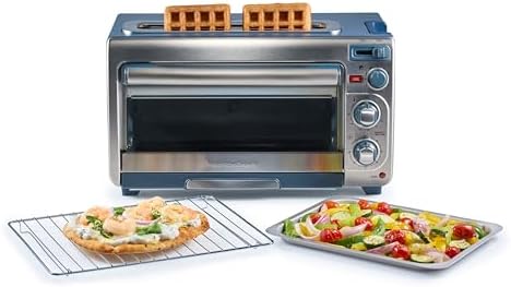 Hamilton Beach 2-in-1 Countertop Toaster Oven and Long Slot 2 Sli...