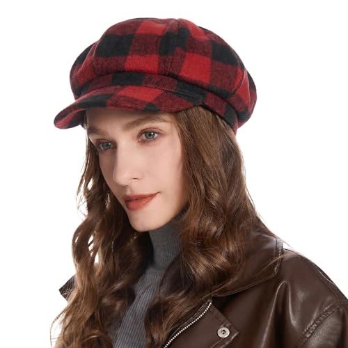 Casquette classique femme visière 8 panneaux ZLYC style Gatsby