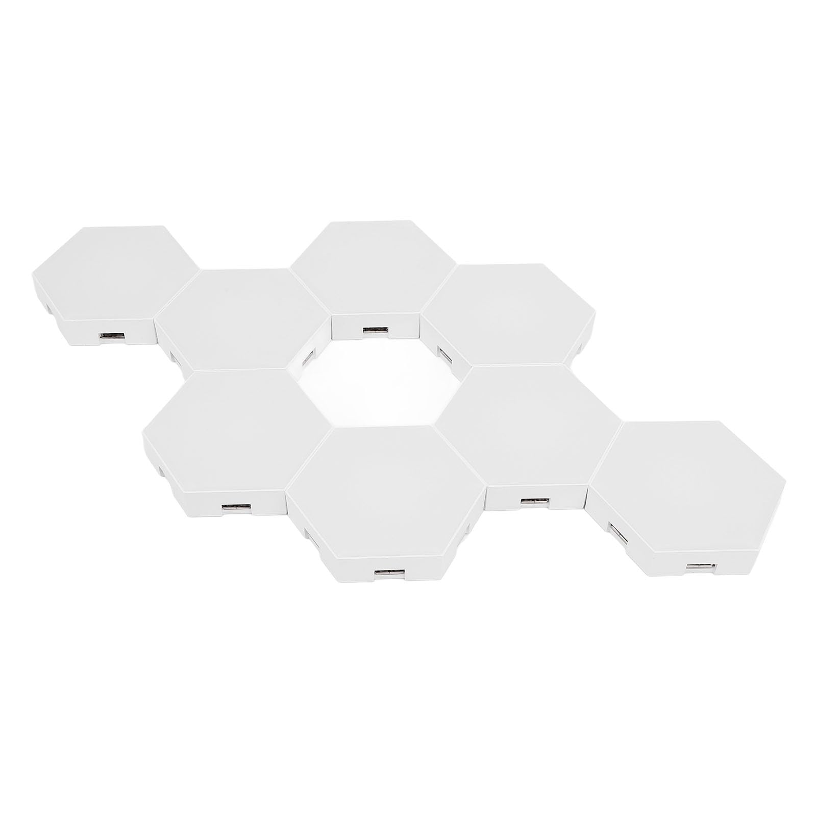 8 Juegos de Luces LED Hexagonales, Panel de Luz de Pared Hexagonal, Control de Aplicación Bluetooth para Decoración de Habitaciones