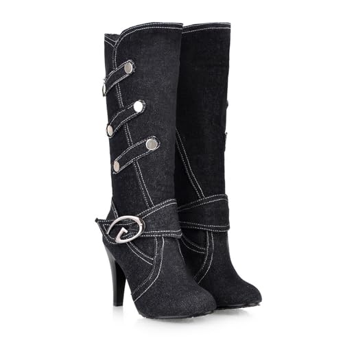 Bottes mi-hautes chic à talon 10 cm pour sublimer vos soirées d'hiver