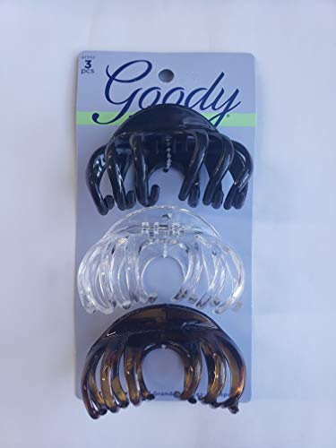 Goody Womens Classics Claw Clips, Translucent Spindle, 3 Count #TOP1