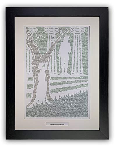 Litographs Pride and Prejudice by Jane Austen - Poster Book - Text Poster with Mount & Framed