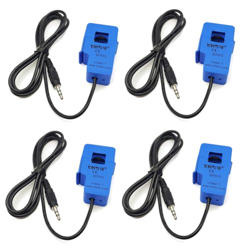 SazkJere 4PCS SCT-013-020 20A Non-invasive Split Core Current Transformer Sensor SCT013 (20A 1V)