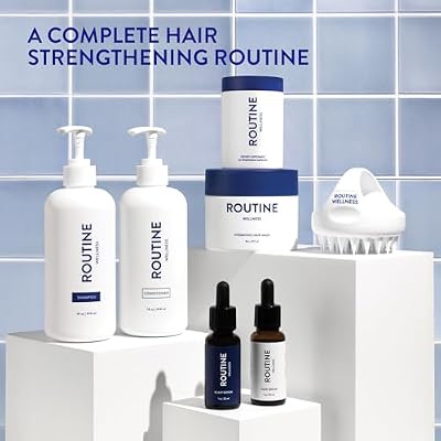 Routine Wellness Hair Treatment Serum for Thinning Hair - Plant-Based Rosemary, Tea Tree & Argan Oils Blend for Strength, Shine & Softer Hair - Clean Ingredients, All Hair Types - 30ml (Pack of 2)