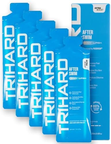 TRIHARD Chlorine Removal Body Wash Travel Size, Protects and Hydrates Sensitive Skin from Pool and Ocean, Travel Essentials for Post Swim Chlorine Skin Protection (Pack of 25)
