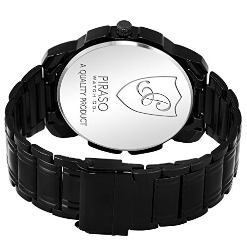 Image of PIRASO Analogue Black Dial Watch with Chain for Boys & Men's