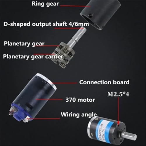 Motorreductor planetario de 24 mm para domótica y persianas motorizadas 5