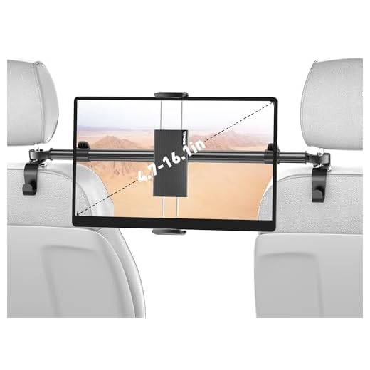 Car Tablet Holder Mount for iPad: Headrest Tablet Stand for Car Back Seat Compatible with iPad Pro Air Mini | Galaxy Tab | Kindle Fire HD | Switch OLED or Other 4.7-16.1" Devices