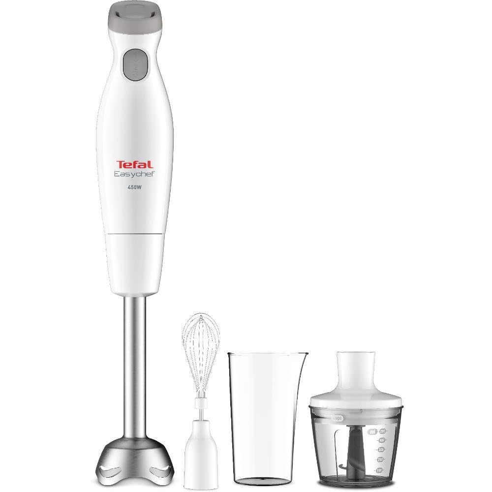 TEFAL HB4531 BATIDORA BATIDORA DE MANO ACERO INOXIDABLE, BLANCO 450 W